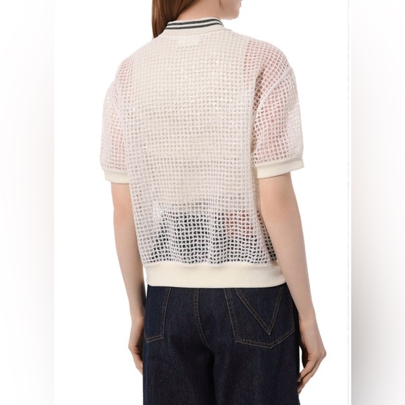 🔥BRUNELLO CUCINELLI
Netted Polo Shirt with Contrast Stripes/Size Large/MP $3850🔥 - Picture 4 of 13